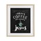 Stupell Industries Little Coffee & Whole Lot Of Jesus Framed Print Under Glass, design by Lettered and Lined